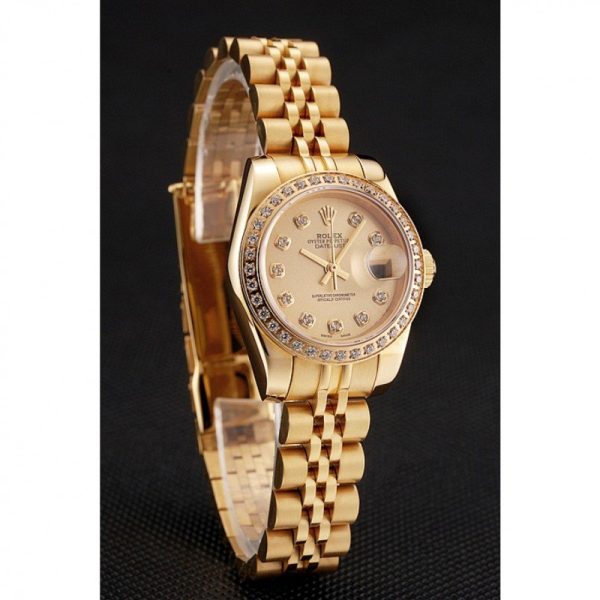 Superclone Rolex Datejust Replica 28mm Gold Dial Luxury Watch 1454096 - High Quality Fashion Timepiece - Image 3