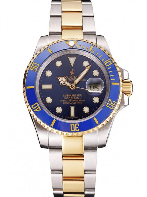 Rolex Submariner Superclone Replica 41mm Blue Dial Luxury Watch - High Quality Timepiece