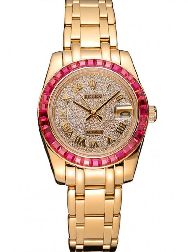 Rolex Datejust 33mm Diamond Dial Replica | Luxury Women's Watch | High Quality Automatic