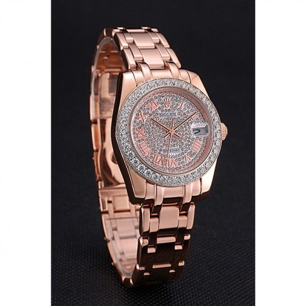 Rolex Datejust Replica 33mm Diamond Dial Luxury Watch for Women - Image 3