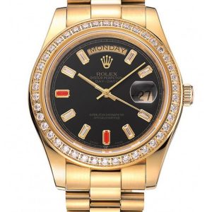 Superclone Rolex Day-Date 36mm Black Dial Luxury Replica Watch - High Quality Craftsmanship, Elegant Design
