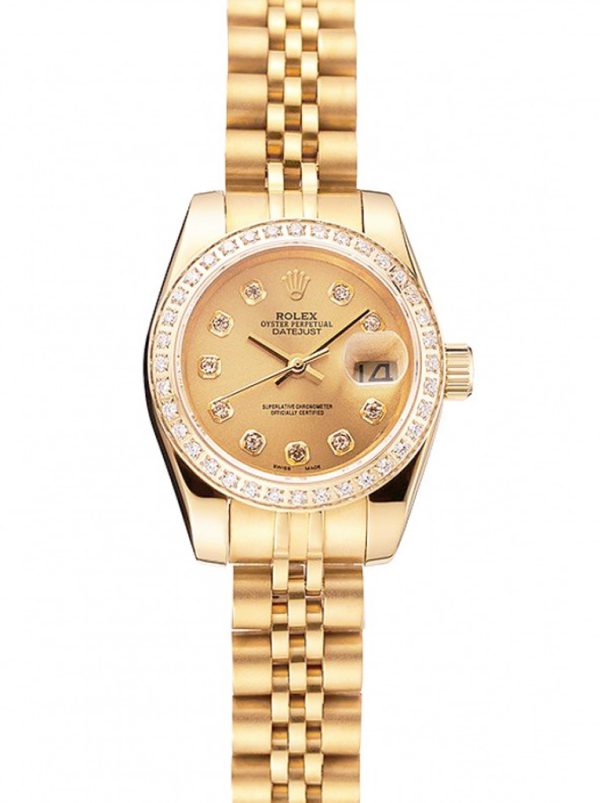 Superclone Rolex Datejust Replica 28mm Gold Dial Luxury Watch 1454096 - High Quality Fashion Timepiece
