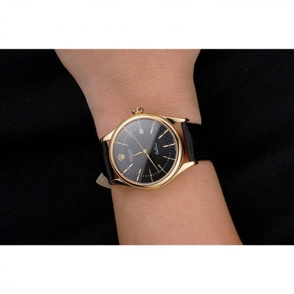Superclone Rolex Cellini Replica 38mm Black Dial Luxury Watch for Men - Image 10