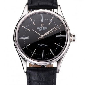 Rolex Cellini Superclone Replica 38mm Black Dial Luxury Automatic Watch for Men