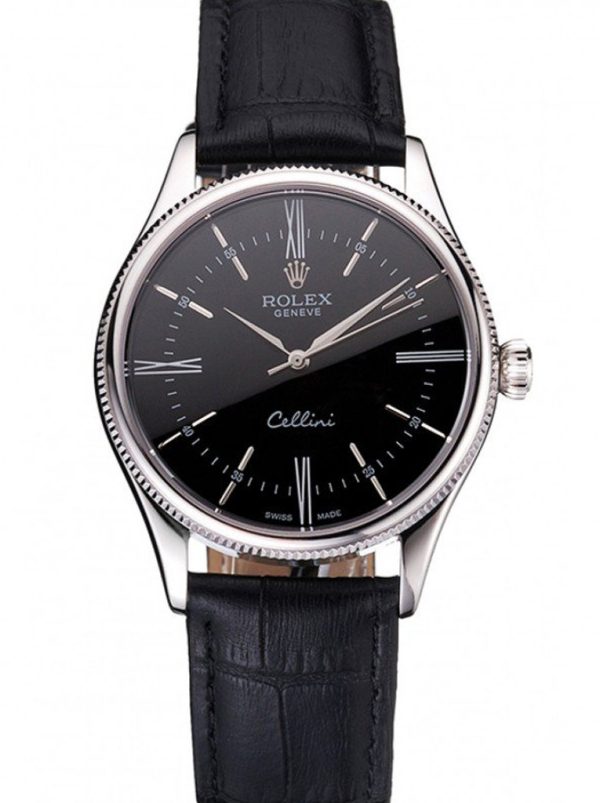 Rolex Cellini Superclone Replica 38mm Black Dial Luxury Automatic Watch for Men