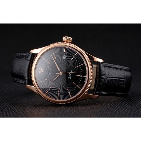 Rolex Cellini Superclone Replica 38mm Black Dial Luxury Watch - High Quality Timepiece - Image 5