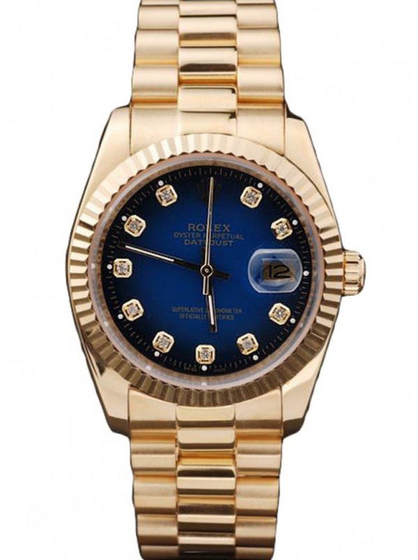 Rolex Datejust Superclone Replica 36mm Blue Dial Luxury Men's Watch