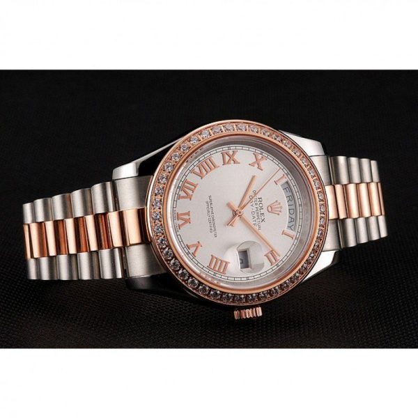 Rolex Day-Date Superclone Men's Replica Watch 40mm White Dial High Quality - Image 5