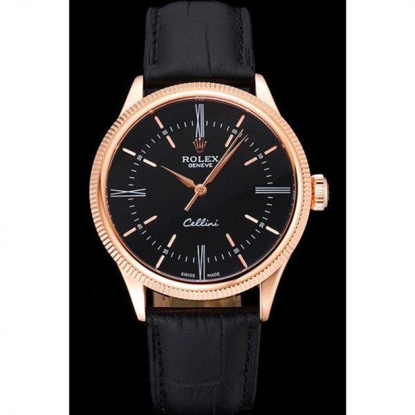Superclone Rolex Cellini 39mm eplica Watch Black Dial Luxury Men's Timepiece 622656 - Image 2