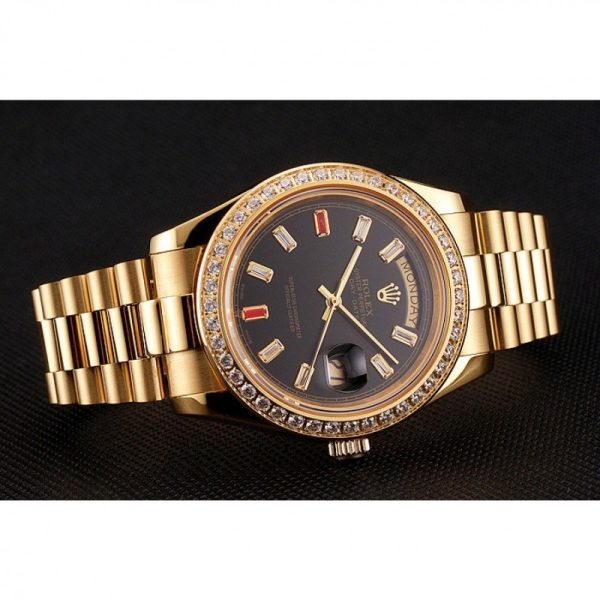 Superclone Rolex Day-Date 36mm Black Dial Luxury Replica Watch - High Quality Craftsmanship, Elegant Design - Image 4