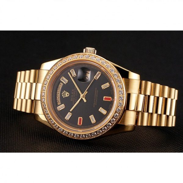 Superclone Rolex Day-Date 36mm Black Dial Luxury Replica Watch - High Quality Craftsmanship, Elegant Design - Image 5