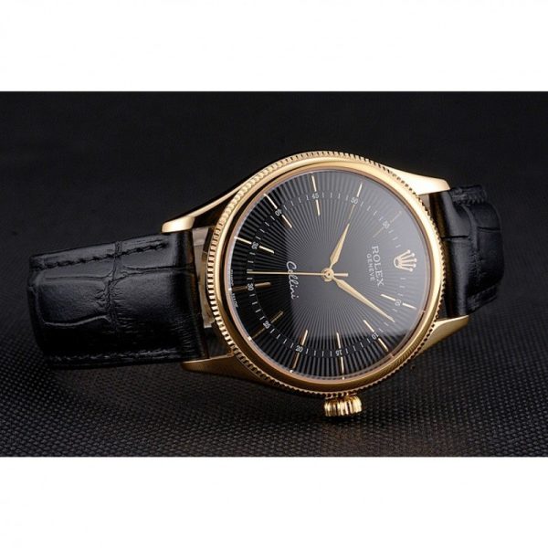 Rolex Cellini Superclone Replica 38mm Black Dial Luxury Watch - Image 4