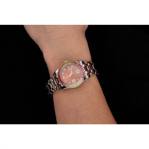 Rolex Datejust Replica 33mm Orange Dial Luxury Watch - High Quality Timepiece - Image 10