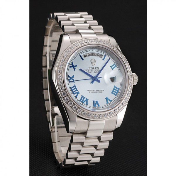 Superclone Rolex Day-Date 40mm Blue Dial Replica - Luxury High-Quality Timepiece - Image 2