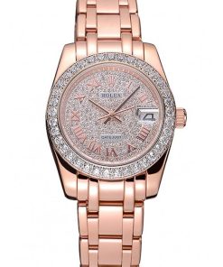 Rolex Datejust Replica 33mm Diamond Dial Luxury Watch for Women