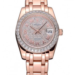 Rolex Datejust Replica 33mm Diamond Dial Luxury Watch for Women