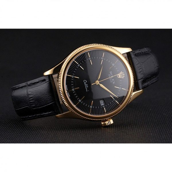 Superclone Rolex Cellini Replica 38mm Black Dial Luxury Watch for Men - Image 5