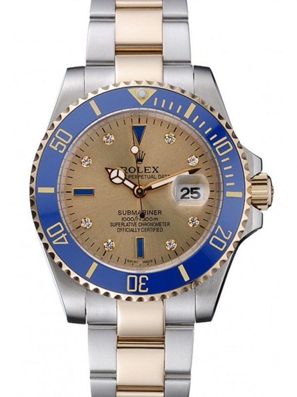 Rolex Submariner 42mm Replica Gold Dial Luxury Watch - High Quality Timepiece