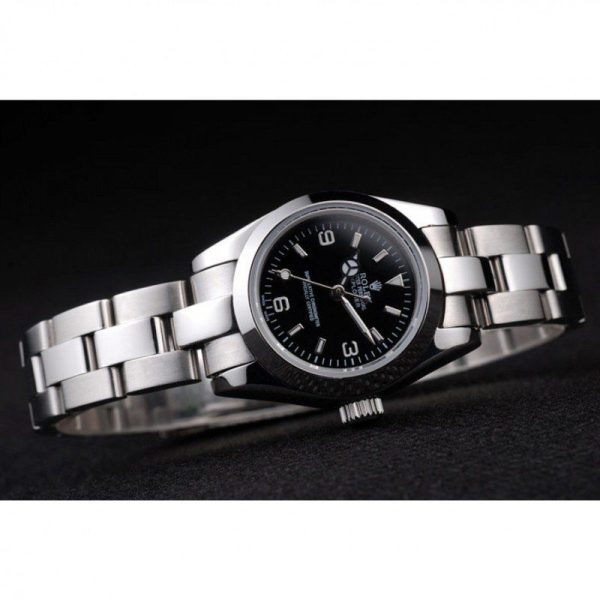 Rolex Explorer Replica 26mm Black Dial Luxury Watch - High Quality Automatic Women's Timepiece - Image 4