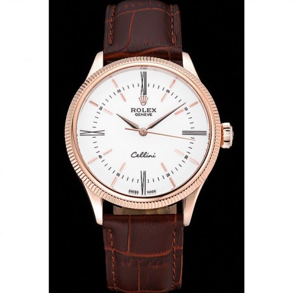 Rolex Cellini Superclone Replica White Dial 39mm Luxury Watch - High Quality Timepiece - Image 2