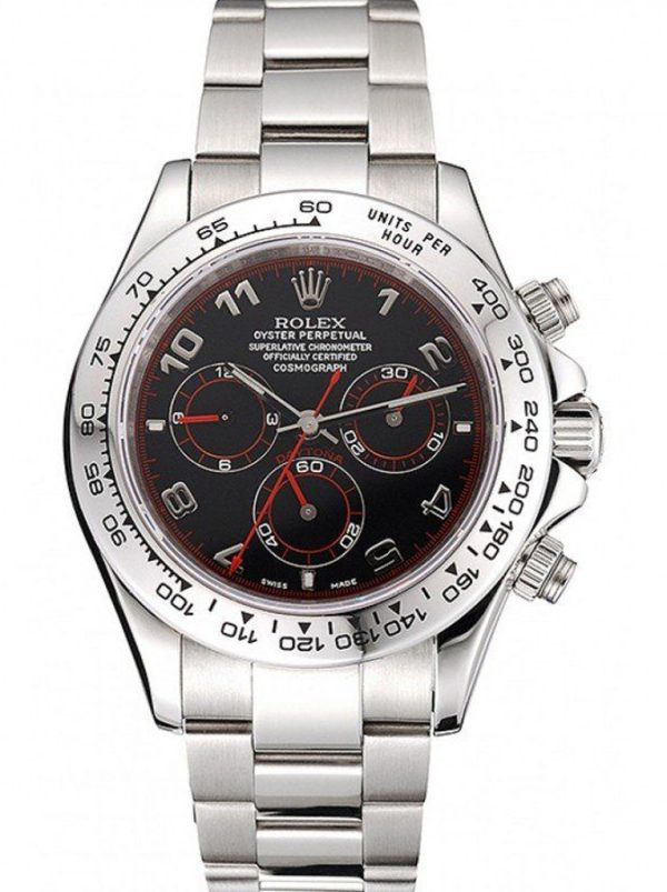 Superclone Rolex Daytona Replica 39mm Black Dial Luxury Watch for Men