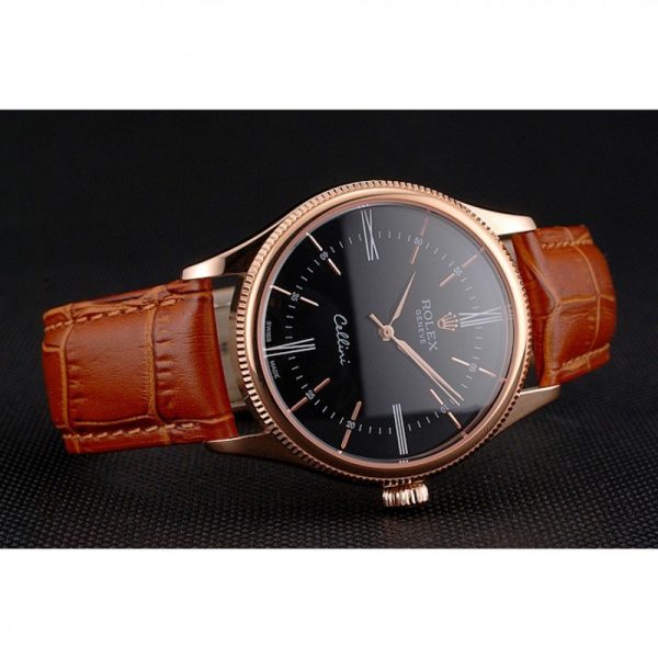 Rolex Cellini Superclone Replica 38mm Black Dial Luxury Watch - Image 4