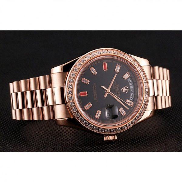 Rolex Day-Date Superclone Replica 40mm Black Dial Luxury Watch for Men - Image 5