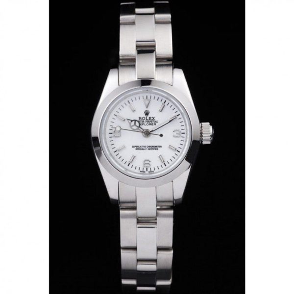 Rolex Explorer Replica 26mm White Dial 98088 Luxury Women's Watch - Image 2