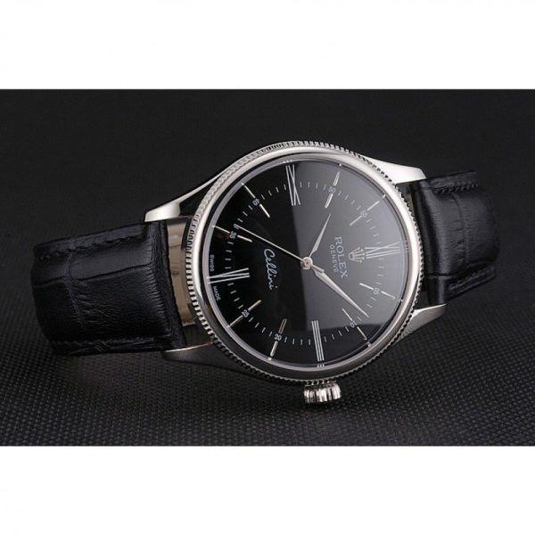 Rolex Cellini Superclone Replica 38mm Black Dial Luxury Automatic Watch for Men - Image 5