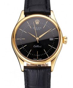 Superclone Rolex Cellini Replica 38mm Black Dial Luxury Watch for Men