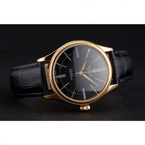 Rolex Cellini Superclone Replica 38mm Black Dial Luxury Watch for Men - Image 5
