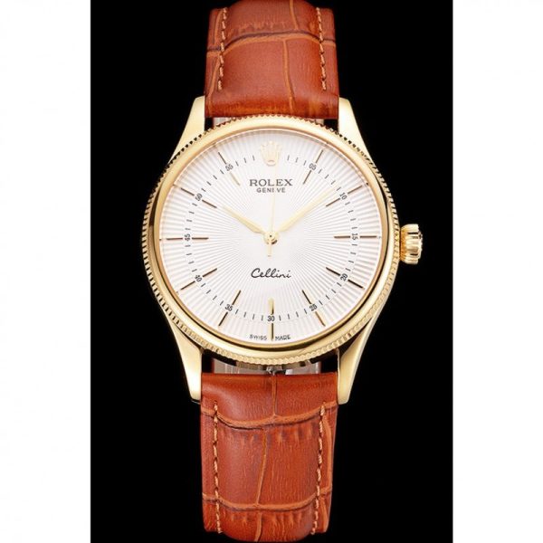 Superclone Rolex Cellini Replica 38mm White Dial Luxury Automatic Men's Watch - Image 2