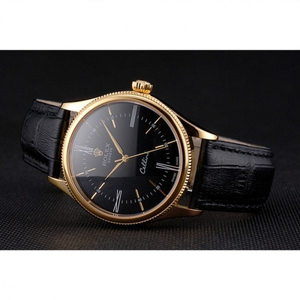 Rolex Cellini Superclone Replica 38mm Black Dial Luxury Watch for Men - Image 4