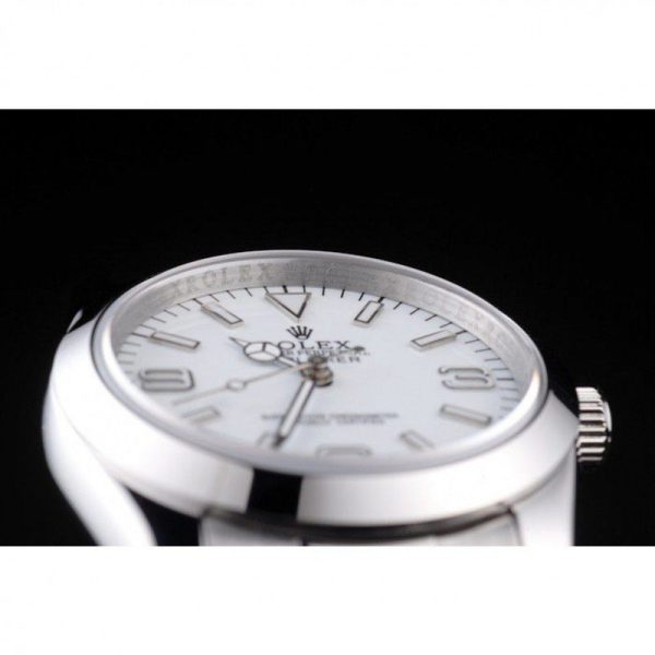 Rolex Explorer Replica 37mm Silver Dial Luxury Automatic Watch - High Quality Men's Timepiece - Image 6