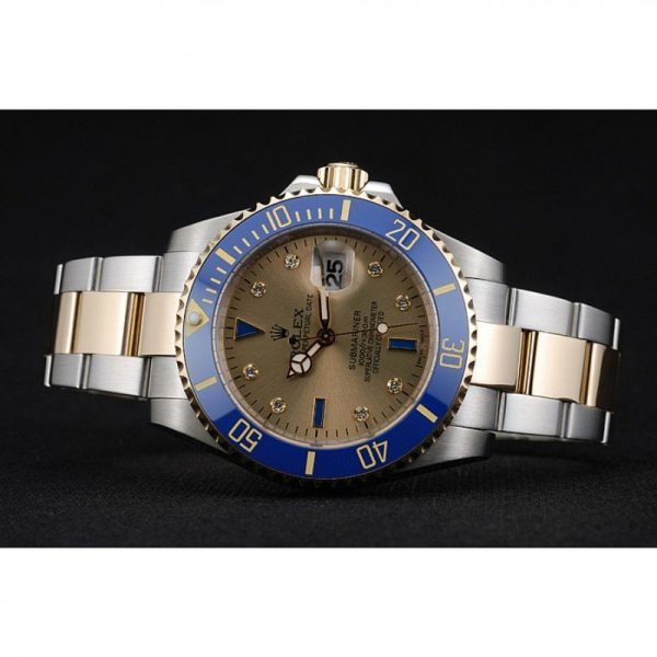 Rolex Submariner 42mm Replica Gold Dial Luxury Watch - High Quality Timepiece - Image 5