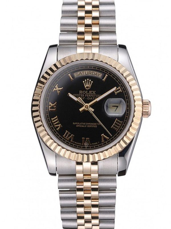 Rolex Day-Date 36mm Black Dial SRL78 Replica - Luxury High Quality Watch