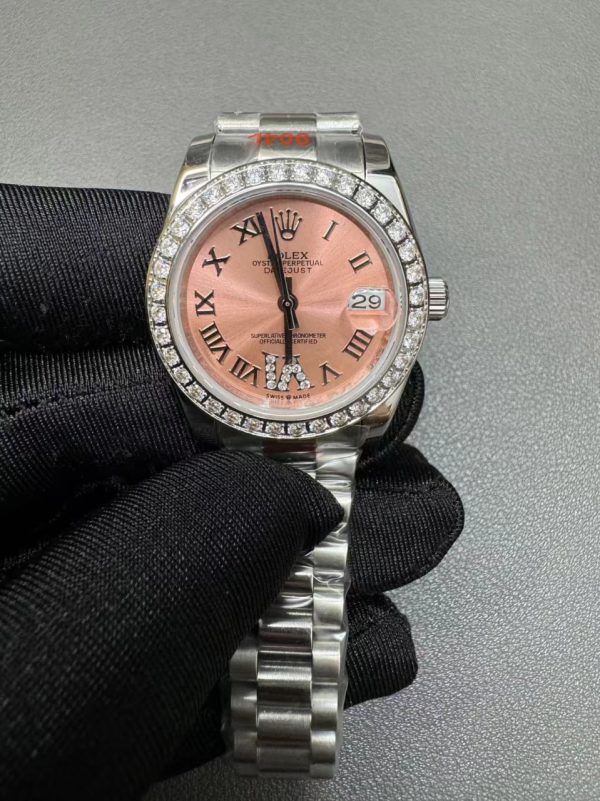 Rolex Datejust Replica 31mm Pink Dial Set with Diamonds 278384RBR Luxury Women's Watch - Image 2