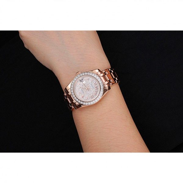 Rolex Datejust Replica 33mm Diamond Dial Luxury Watch for Women - Image 10