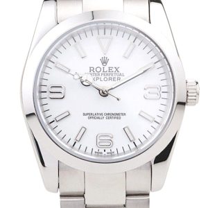 Rolex Explorer Replica 37mm Silver Dial Luxury Automatic Watch - High Quality Men's Timepiece