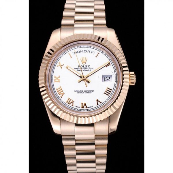 Rolex Day-Date Replica 40mm White Dial Luxury Timepiece High Quality Watches - Image 2