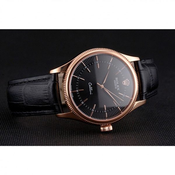 Rolex Cellini Superclone Replica 38mm Black Dial Luxury Automatic Watch for Men - Image 4