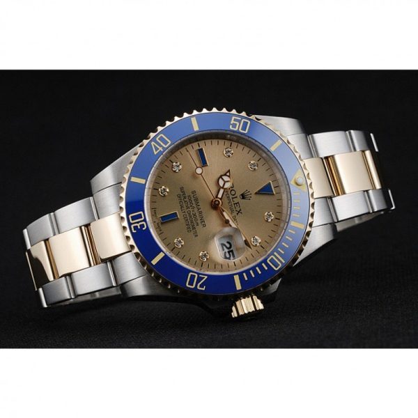 Rolex Submariner 42mm Replica Gold Dial Luxury Watch - High Quality Timepiece - Image 4