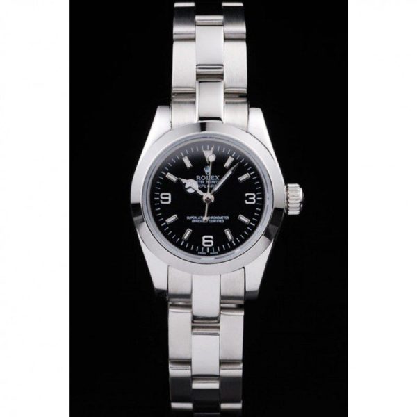 Rolex Explorer Replica 26mm Black Dial Luxury Watch - High Quality Automatic Women's Timepiece - Image 2