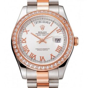 Rolex Day-Date Superclone Men's Replica Watch 40mm White Dial High Quality