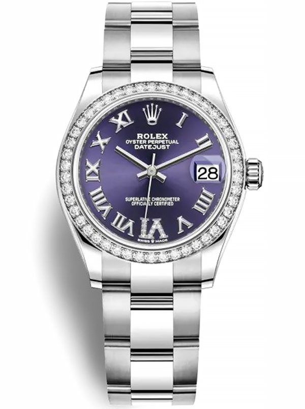 Rolex Datejust Replica 31mm Aubergine Dial 278384RBR Luxury High Quality Watch