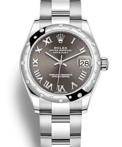 Rolex Replica Datejust 31mm Dark Grey Dial 278344RBR Luxury Women's Watch