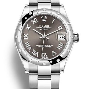 Rolex Replica Datejust 31mm Dark Grey Dial 278344RBR Luxury Women's Watch