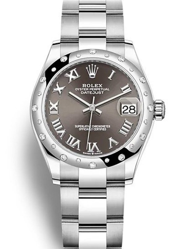 Rolex Replica Datejust 31mm Dark Grey Dial 278344RBR Luxury Women's Watch