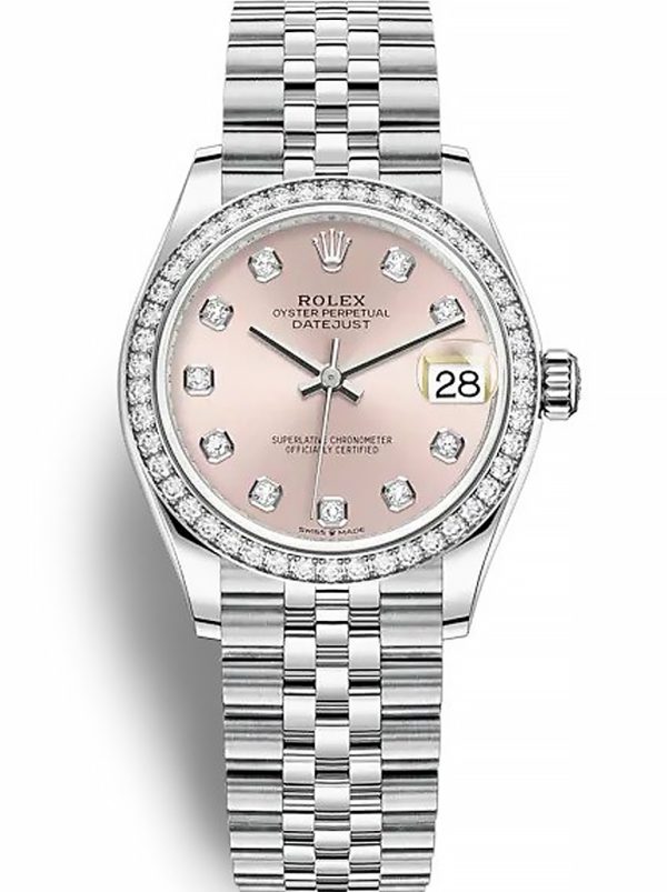 Rolex Datejust Replica 31mm Pink Dial 278384RBR Luxury High Quality Watch