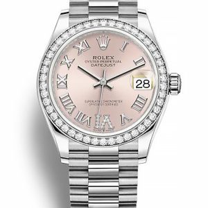 Rolex Datejust Replica 31mm Pink Dial Set with Diamonds 278384RBR Luxury Women's Watch